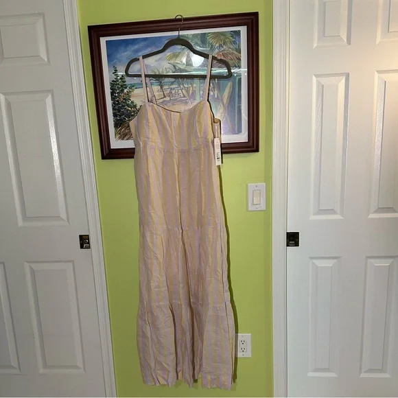 NWT Lily Pulitzer Javanne Linen Maxi Dress Size 14 - Picture 3 of 5